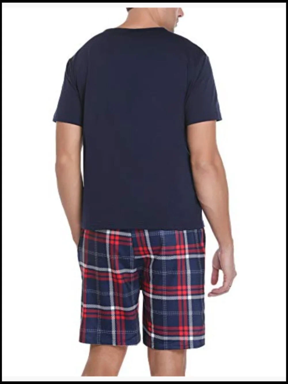 Cotton Spandex Pajama Set Short Sleeve Sleepwear Lounge Set